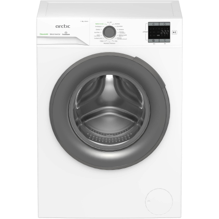Masini automate de spalat rufe - Masina de spalat rufe, automata, capacitate 9 kg, clasa A, 1200 Rpm, motor inverter, silentios, display LED, Alb, ARCTIC