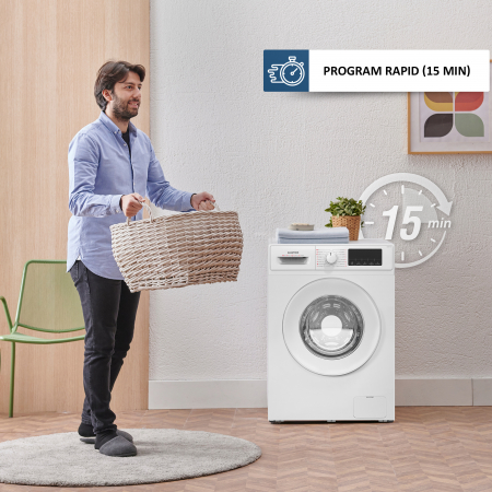 Masina de spalat rufe automata, capacitate 9 kg, clasa A, 16 programe, display LED, 1400 rpm, motor inverter, ALBATROS [9]