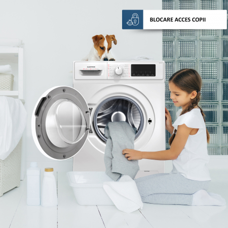 Masina de spalat rufe automata, capacitate 9 kg, clasa A, 16 programe, display LED, 1400 rpm, motor inverter, ALBATROS [12]