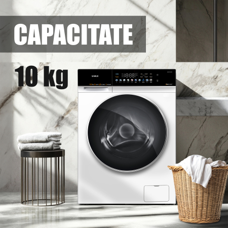 Masina de spalat rufe, automata, motor inverter, capacitate 10 kg, 1200 Rpm, 10 programe, display color, clasa A, SAMUS [6]
