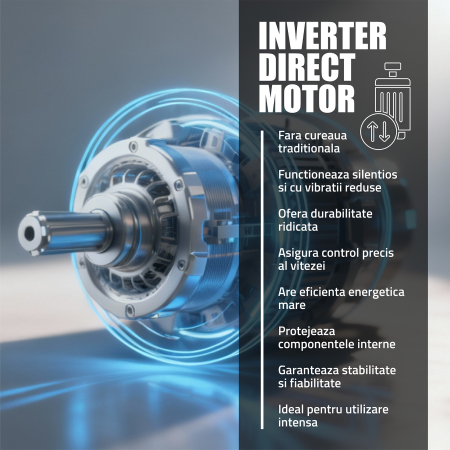Masina de spalat rufe, automata, motor inverter, capacitate 10 kg, 1200 Rpm, 10 programe, display color, clasa A, SAMUS [8]