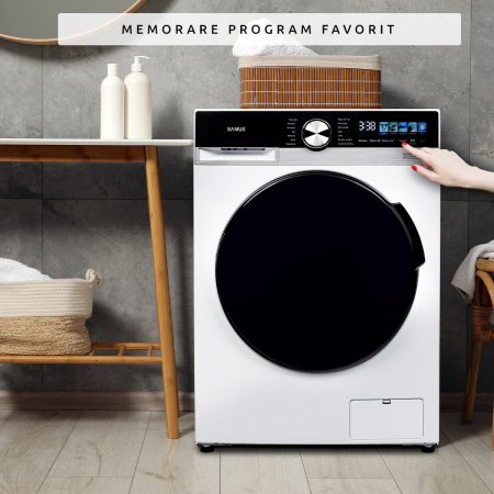 Masina de spalat rufe, automata, motor inverter, capacitate 8 kg, 1400 Rpm, 14 programe, display pictograme, clasa A, SAMUS [14]