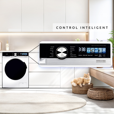 Masina de spalat rufe, automata, motor inverter, capacitate 8 kg, 1400 Rpm, 14 programe, display pictograme, clasa A, SAMUS [7]