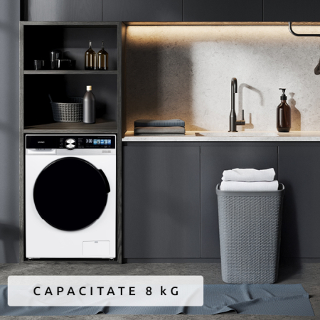 Masina de spalat rufe, automata, motor inverter, capacitate 8 kg, 1400 Rpm, 14 programe, display pictograme, clasa A, SAMUS [10]