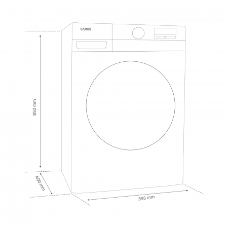 Masina de spalat rufe, capacitate 7 kg, 15 programe, 1200 Rpm, clasa D, Slim, Samus WSL-7124 [5]