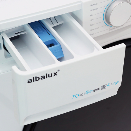 Masina de spalat rufe, capacitate 7 kg, 16 programe, clasa B, 1400 Rpm, motor invert, Alb, ALBALUX [3]