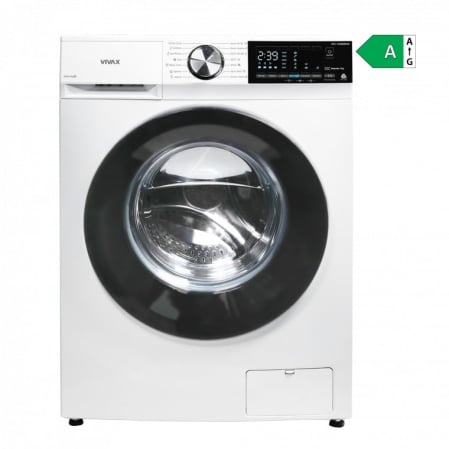 Masini automate de spalat rufe - Masina de spalat rufe, capacitate 8 kg, 1400 Rpm, motor inverter, Clasa A, 12 programe, Alb, VIVAX