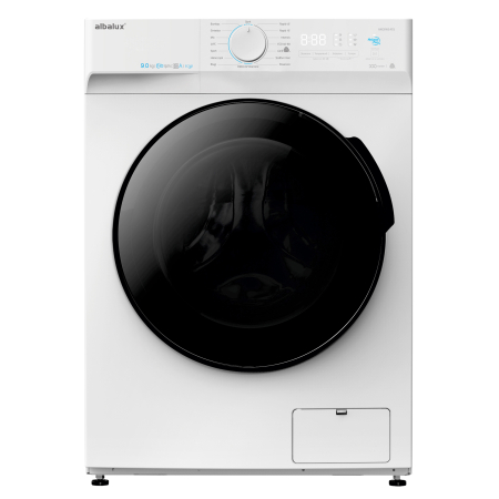 Casa & Gradina - Masina de spalat rufe, capacitate 9 kg, 16 programe, clasa A, 1400 Rpm, motor inverter, Alb, ALBALUX