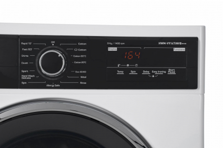 Masina de spalat rufe, display Touch, 15 programe, capacitate 9 kg, Alba, B+++, HEINNER [1]