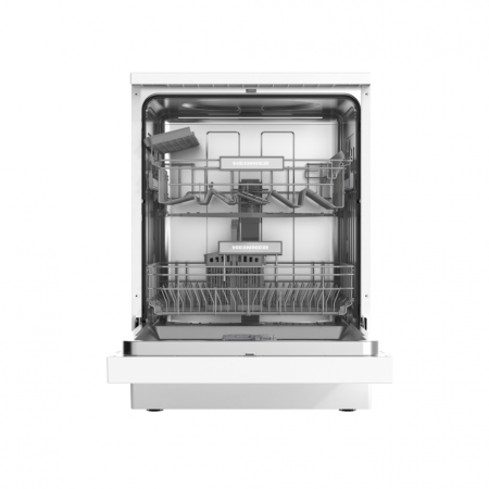 Masina de spalat vase, 14 seturi, 6 programe, 2 cosuri. latime 60 cm, afisaj digital, Inox, HEINNER [1]