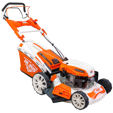 Intretinerea Gazonului - Masina de tuns gazon, benzina, autopropulsata, 3.5 Cp, 4 timpi, 145 cc, 25-75 mm, latime 460mm,  mulcire, sac 55L, RURIS