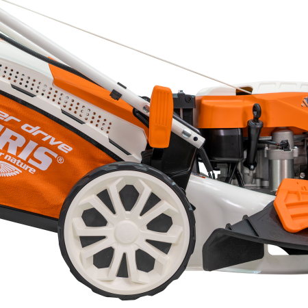 Masina de tuns gazon, benzina, autopropulsata, 3.5 Cp, 4 timpi, 145 cc, 25-75 mm, latime 460mm, pornire electrica, mulcire, sac 65L, RURIS [12]