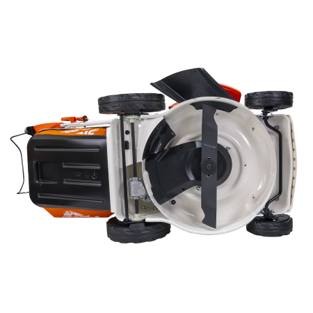 Masina de tuns gazon, benzina, autopropulsata, 3.9 Cp, 4 timpi, 170 cc, 25-75 mm, latime 460mm, mulcire, sac 65L, RURIS [7]