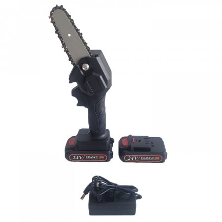 Drujbe Profesionale - Mini drujba electrica, 2 acumulatori 24V, LI-Ion, lama 15cm, accesorii incluse