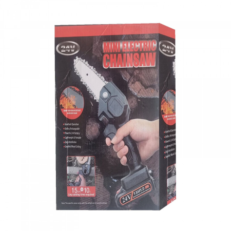 Mini drujba electrica, 2 acumulatori 24V, LI-Ion, lama 15cm, accesorii incluse [2]