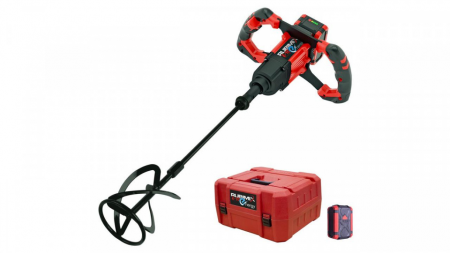 Scule&Unelte Gama Premium - Mixer, amestecator mortar, adeziv, Profesional, valiza transport, acumulator 18V, 90L, RUBIMIX E-10 ENERGY - RUBI-26965
