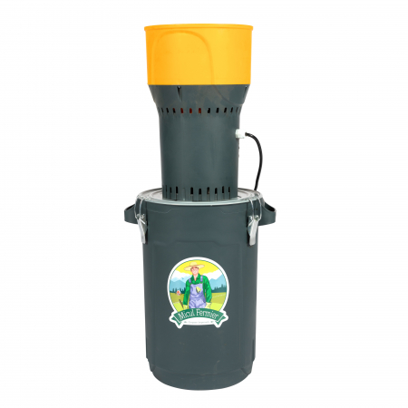 Mori de Cereale & Furaje & Stiuleti & Uruiala - Moara electrica, pentru cereale, 1000W, 19000 rpm, cu galeata plastic 25L, 5 site, Micul Fermier GF-2451