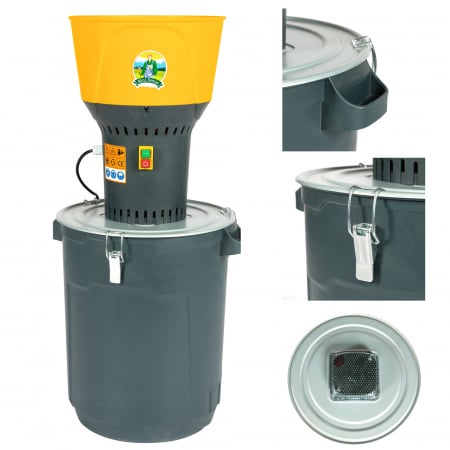 Moara electrica, pentru cereale, 1300W, 19000 rpm, cu galeata plastic 50L, Micul Fermier GF-2452 [2]