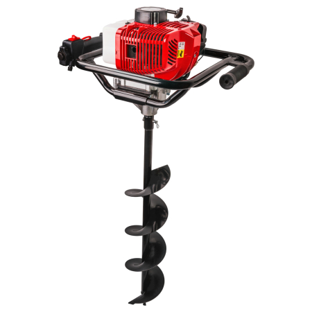 Motoburghie & foreze pamant - Motoburghiu pe Benzină RAIDER RD-EA03, 2,5 CP, 52 cm³, Motor 2 Timpi, Burghiu Ø150 × 820 mm Inclus.