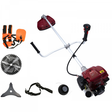 Intretinerea Gazonului - Motocoasa de umar, benzina, DDT-1000L, 7 Cp, 4 timpi, 62 Cc, 9000 Rpm, accesorii incluse