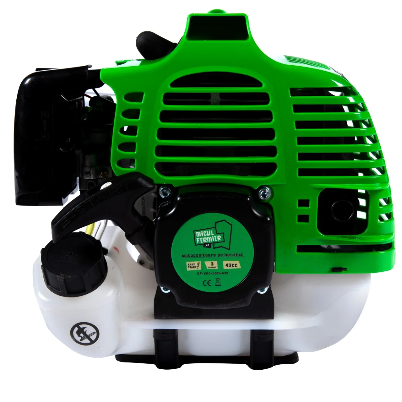 Motocoasa pe benzina, 3.4 Cp, 3 accesorii incluse, pornire rapida, 9500 Rpm, Micul Fermier [16]