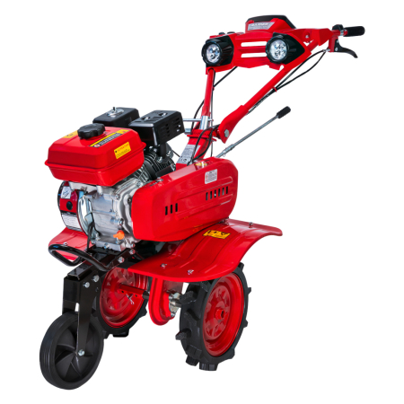 Motocultoare pe Benzina - Motocultor pe benzina, 7 Cp, 4 timpi, 5.2 Kw, 2 viteze + marsarier, 2 faruri, latime lucru 1200mm, 212 cm³, RAIDER