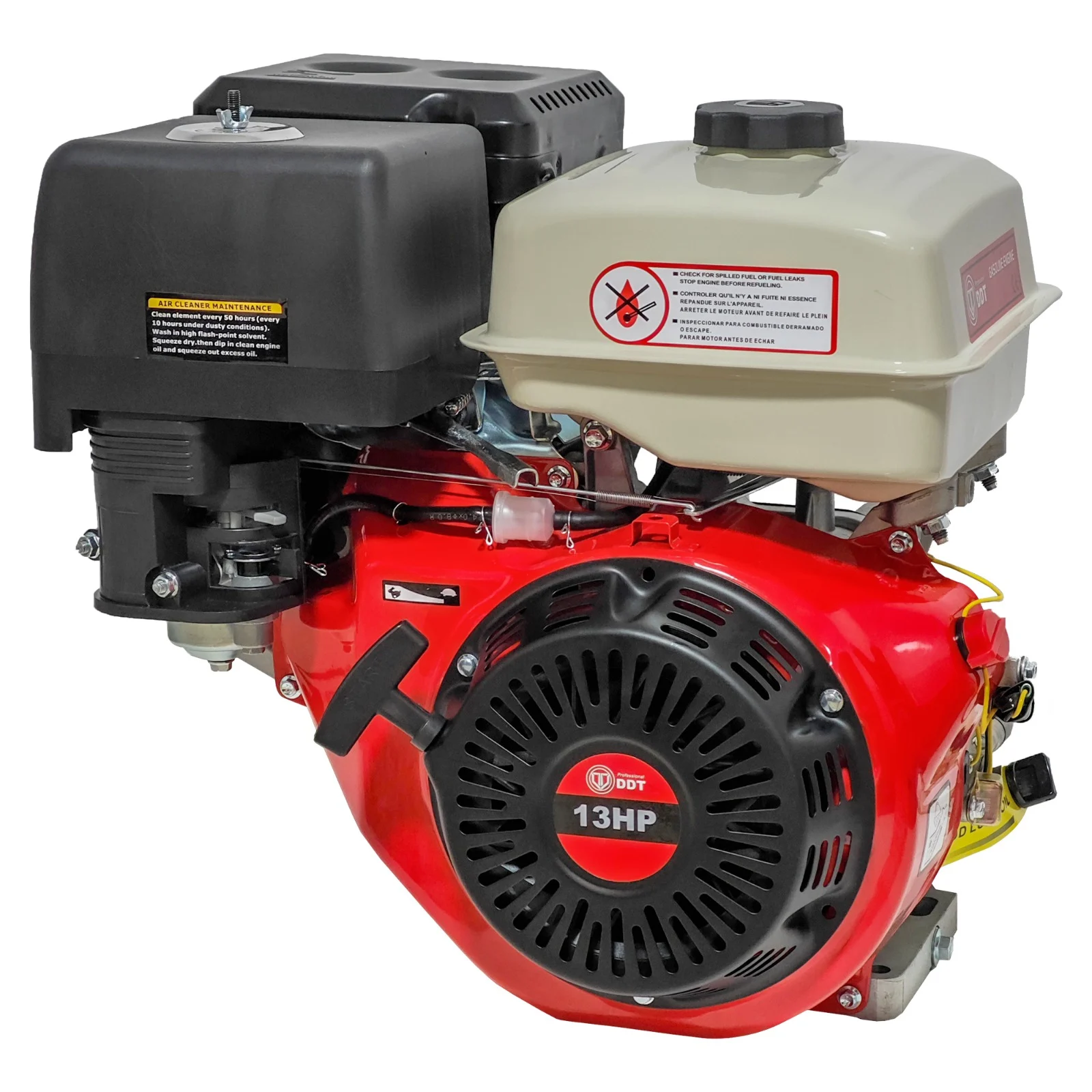 Motor pe benzina, 13 Cp, DDT, 4 timpi, fulie dubla (inclusa), 7.3 kw, ax pana 25mm [2]