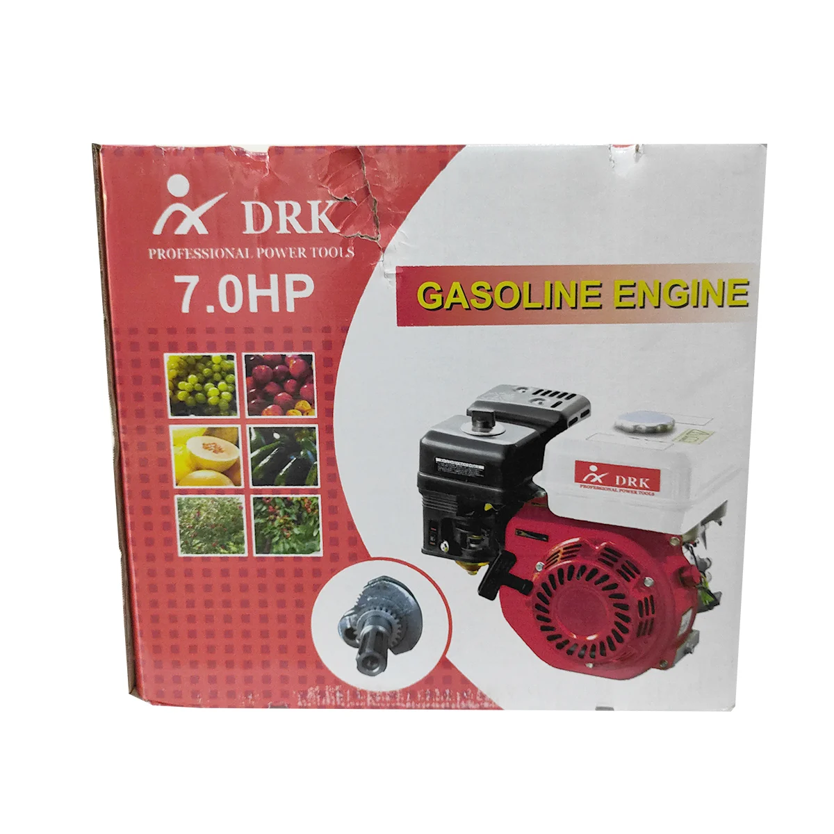 Motor pe benzina, 7.0 Cp, ax canelat 25mm, 4 timpi, 200 cm3, fulie cadou, DRK [3]