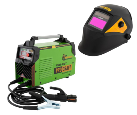 Scule Electrice - Pachet aparat de sudura, invertor, Procraft,AWH 300 ah, 1.6-4.0 mm + masca de sudura automata, cristale lichide, PROCRAFT