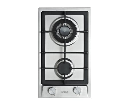 Pachet incorporabil, Cuptor electric 75 L, putere 2800W, clasa A, display, Plita incorporabila, inox, 2 arzatoare gaz, gratare fonta, aprindere electrica, SAMUS [3]