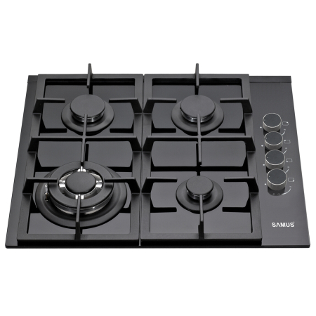 Pachet incorporabil, Cuptor electric, 75 litri, putere 2000 W, 5 functii, ventilator, display digital, clasa A, Plita sticla neagra, 58 cm, 4 arzatoare, gratare fonta, aprindere eletrica, SAMUS [6]