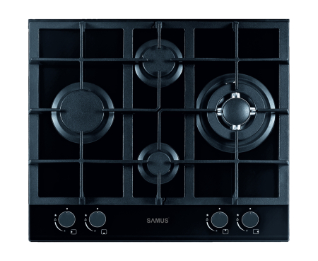 Pachet incorporabil, Cuptor electric, 80 litri, 7 functii, convectie, putere 2500 W, ventilator, grill, timer, clasa A, Plita sticla, 4 arzatoare, gratare fonta, aprindere electrica, SAMUS [5]