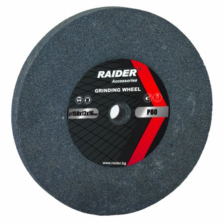 Scule Electrice - Piatra pentru polizor, 150x16x13mm, gri P80, Raider 165120