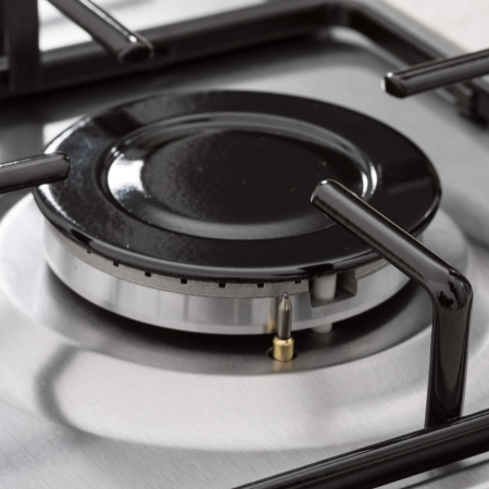 Plita incorporabila, 4 arzatoare gaz, aprindere electrica, gratare email, Inox, NOBELTEK [5]