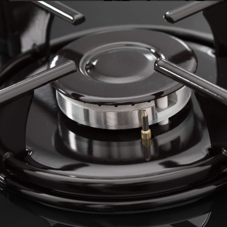 Plita incorporabila, 4 arzatoare gaz, sticla neagra, aprindere electrica, negru, NOBELTEK [4]