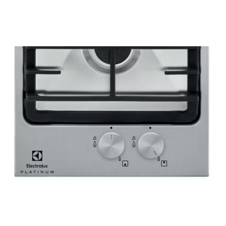Plită incorporabilă Electrolux EGG3322NVX Domino, Gaz, 2 Arzătoare, 4 kW, Aprindere Electrică, Grătar Fontă, Siguranță Gaz, 29 cm, Inox. [6]
