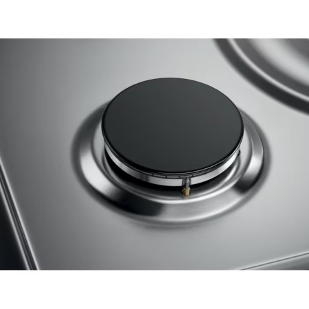 Plită incorporabilă Electrolux EGG3322NVX Domino, Gaz, 2 Arzătoare, 4 kW, Aprindere Electrică, Grătar Fontă, Siguranță Gaz, 29 cm, Inox. [4]