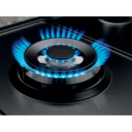 Plită incorporabilă Electrolux EGS6436K, Gaz, 4 Arzătoare, WOK 4 kW, Speed Burner, Aprindere Electrică, Grătare Fontă, Siguranță Gaz, 60 cm, Negru. [4]