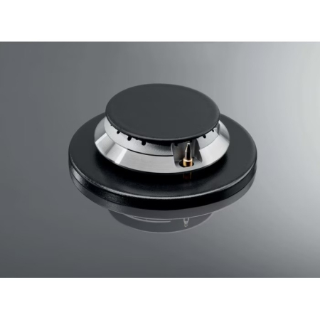 Plită incorporabilă Electrolux KGG64362S, Gaz pe Sticlă, 4 Arzătoare, WOK, StepPower 9 Trepte, Speed Burner, Grătare Fontă, 60 cm, Argintiu. [2]