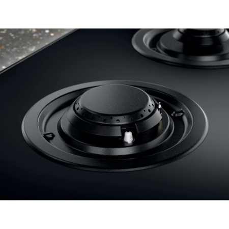 Plită incorporabilă Electrolux KGG643753K, Gaz pe Sticlă, 4 Arzătoare, WOK, 60 cm, Negru Plita incorporabilă Electrolux KGG643753K combină eleganța suprafeței din sticlă neagră cu performanța celor 4 [10]
