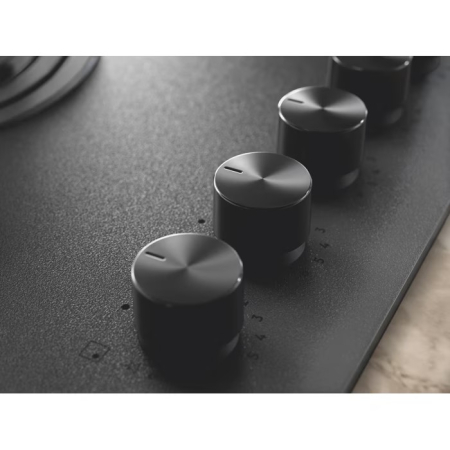 Plită incorporabilă Electrolux KGG753723L, Gaz pe Sticlă, 5 Zone, WOK, StepPower 9 Trepte, Flacără Verticală, Grătare Fontă, 75 cm, Negru Mat. [5]
