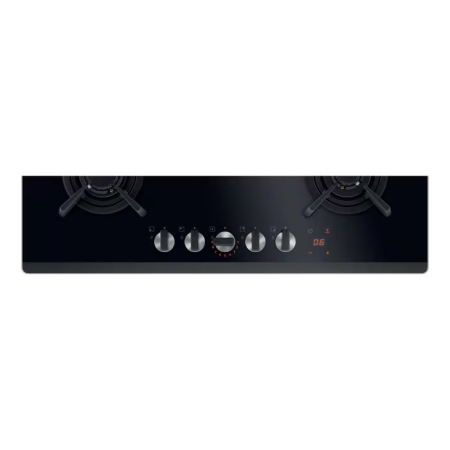 Plită incorporabilă Electrolux KGG753753K, Gaz pe Sticlă, 5 Arzătoare, WOK, FlameLight, StepPower, Hob2Hood, Timer, Grătare Fontă, 75 cm, Negru. [9]