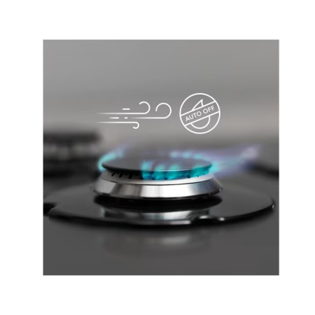 Plită incorporabilă Electrolux KGS6436RK, Gaz, 4 Arzătoare, 8,8 kW, Aprindere Electrică, Grătare Fontă, Siguranță Gaz, 60 cm, Negru Mat. [2]