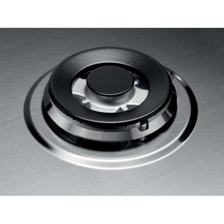 Plită incorporabilă Electrolux KGS64562SX, Gaz, 4 Arzătoare, WOK 4 kW, StepPower 9 Trepte, Speed Burner, Grătare Fontă, 60 cm, Inox. [1]