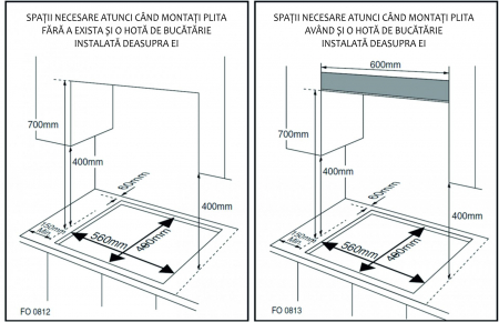 Plita incorporabila pe gaz, 4 arzatoare, gratar fonta, aprindere electrica, panou frontal, INOX, Samus [3]