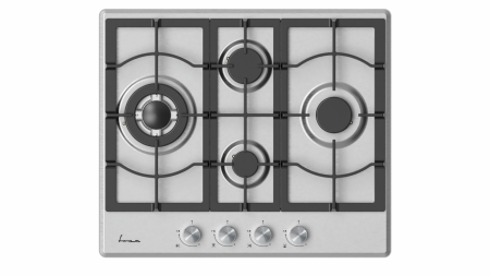 Aragazuri & Plite - Plita incorporabila pe gaz, 4 arzatoare, gratare din fonta, aprindere electrica, INOX, FRAM