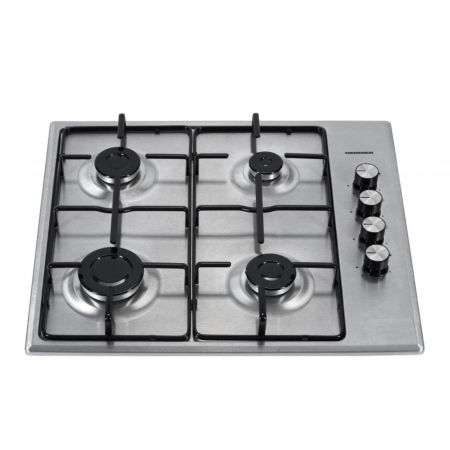Plita incorporabila pe gaz, Inox, 58 x 51 cm, 4 arzatoare, aprindere electrica, duze GPL, HEINNER [1]
