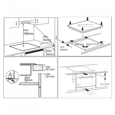 Plita incorporabila pe inductie, 2 zone, touch control, 3500W, 9 trepte, 30cm, Samus [1]