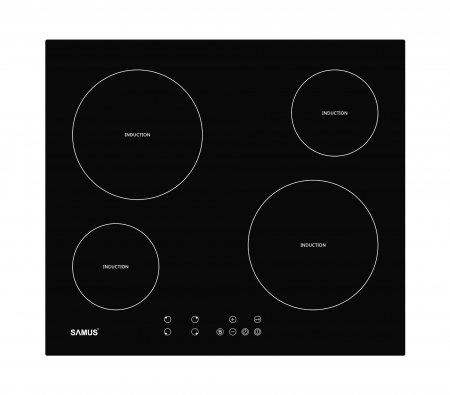Plite pe inductie - Plita incorporabila pe inductie, 4 zone, 7000W, touch control, 60cm, Samus