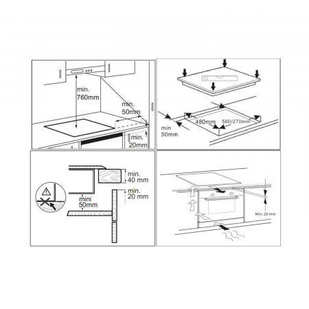 Plita incorporabila pe inductie, 4 zone, 9 trepte, 9000W, touch control, Samus [1]